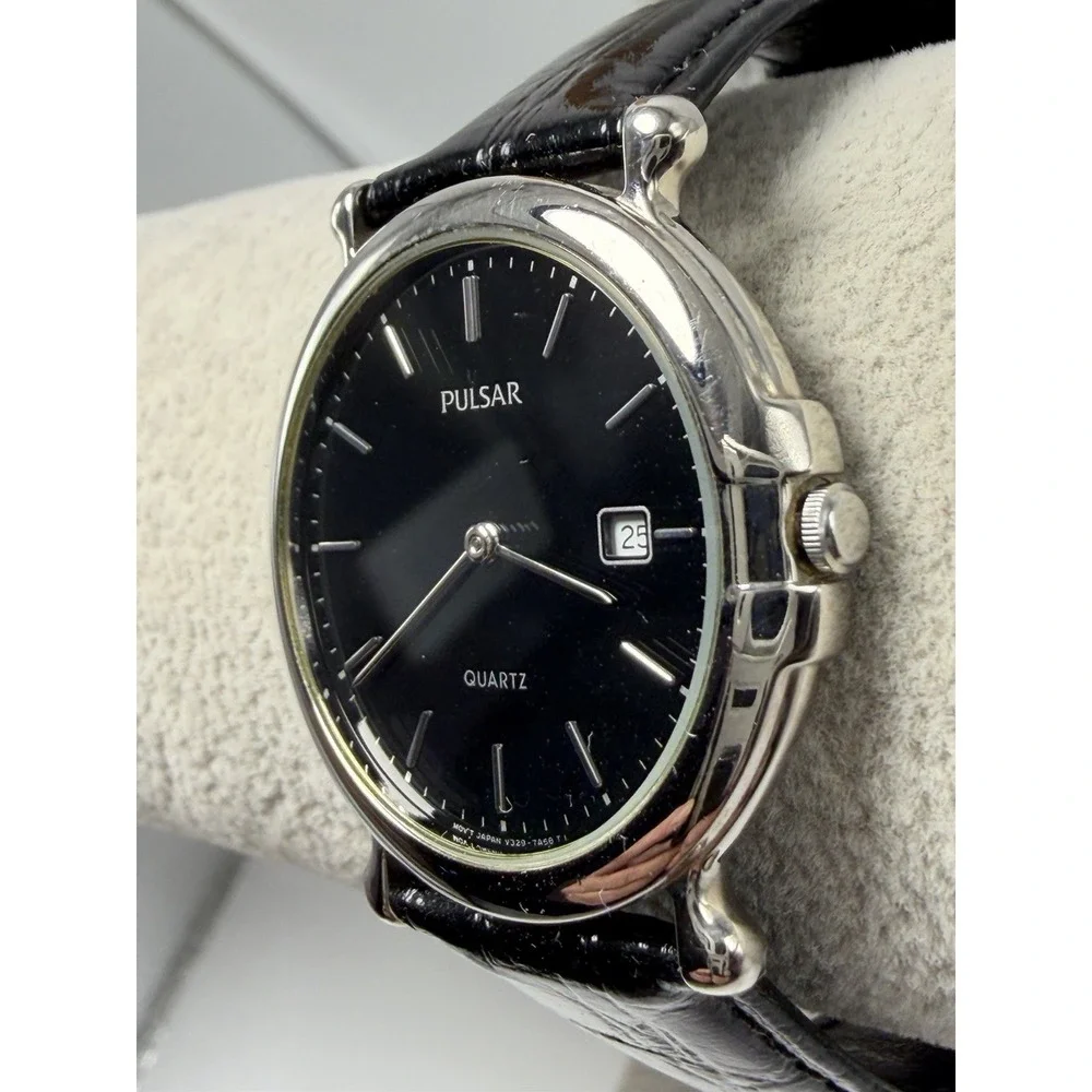 Pulsar V329-7A20 New Battery Unisex Thin Watch‎ 34MM 7.25